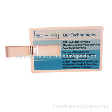 Fashionable Recycled Card USB Flash drives with 16GB Capacity,USB2.0/3.0, OEM and ODM Orders Welcome
